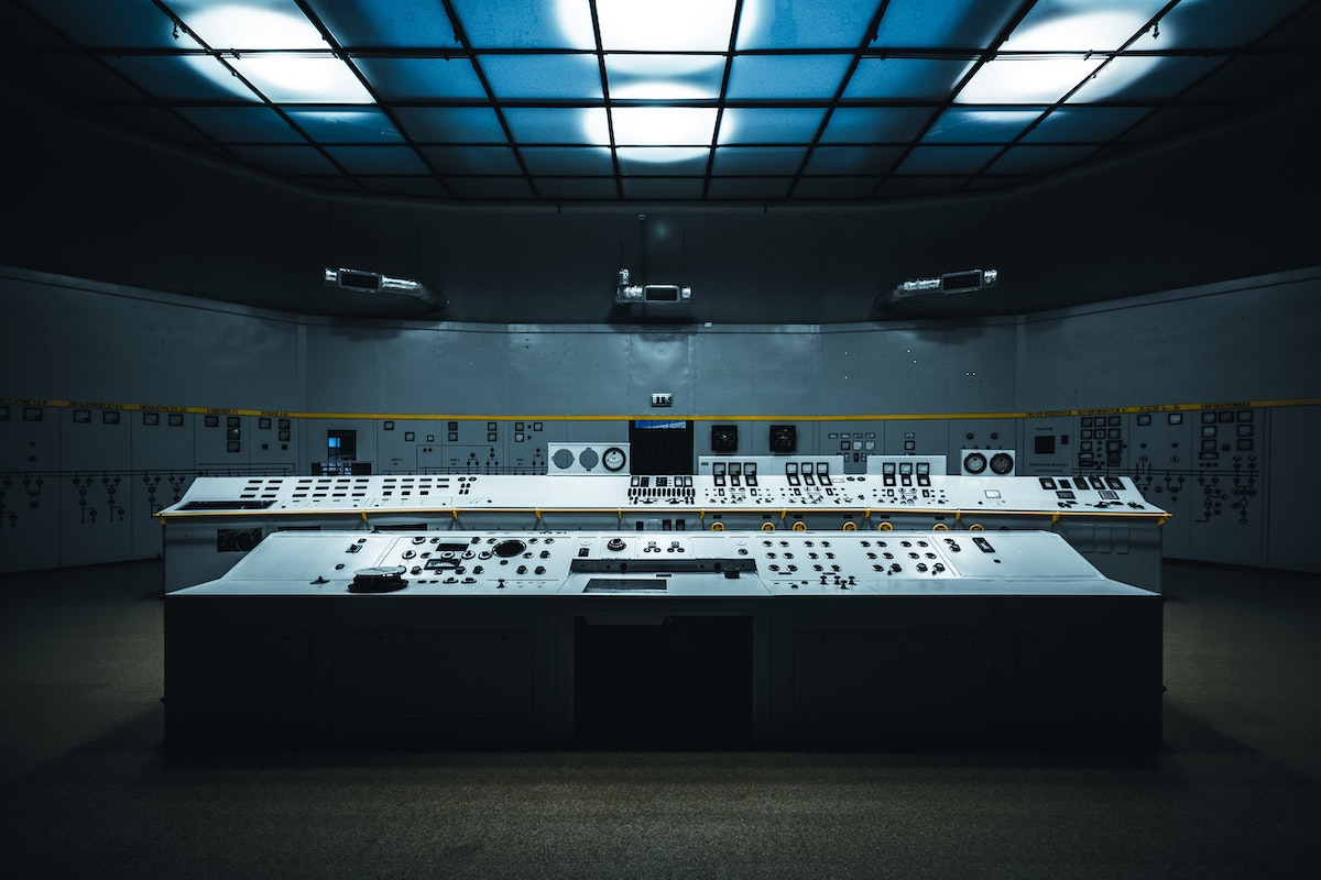 An empty control center reflecting the need for digital transformation